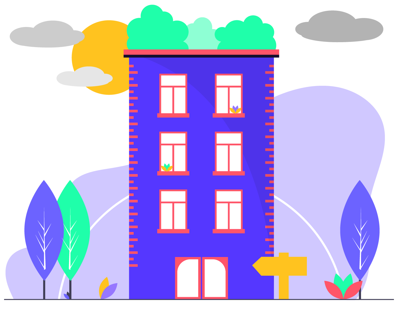 Illustrazione beni e servizi pe ril condominio